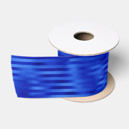 Royal Blue Foil Striping Hanukkah Satin Ribbon Satinband