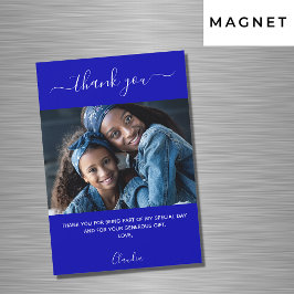 Royal Blue Foto Drehbuch danke Magnet