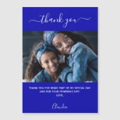 Royal Blue Foto Drehbuch danke Magnet (Vorderseite)