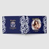 Royal Blue Foto Vintag Boho Quinceñera Spanisch Gästebuch (Voll)