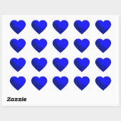 Royal Blue Fraktal Background Heart Sticker (Blatt)