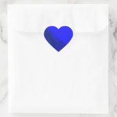 Royal Blue Fraktal Background Heart Sticker (Tasche)