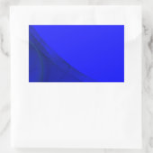 Royal Blue Fraktal Background Rectangle Aufkleber (Tasche)
