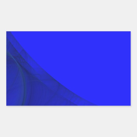 Royal Blue Fraktal Background Rectangle Aufkleber (Vorderseite)