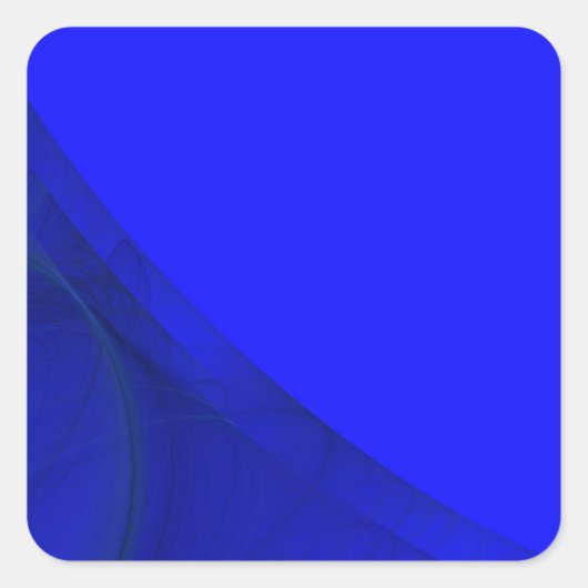 Royal Blue Fraktal Background Square Aufkleber (Vorderseite)