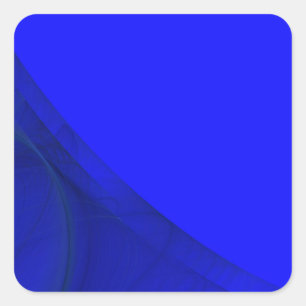 Royal Blue Fraktal Background Square Aufkleber