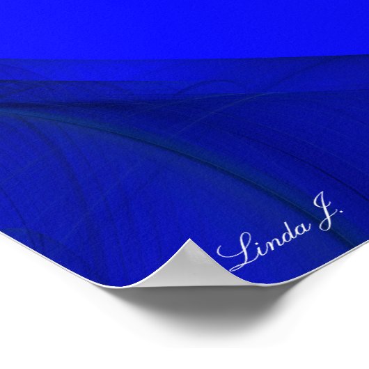 Royal Blue Fraktal Border Leinwand oder Poster (Ecke)
