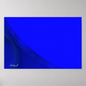 Royal Blue Fraktal Border Leinwand oder Poster (Vorne)