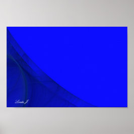 Royal Blue Fraktal Border Leinwand oder Poster