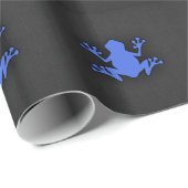Royal Blue Frog Geschenkpapier (Rolleneckpunkt)