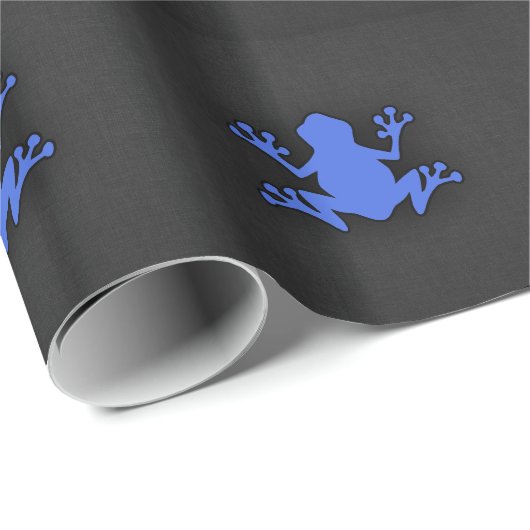 Royal Blue Frog Geschenkpapier (Rolleneckpunkt)