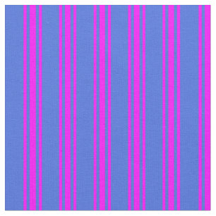 Royal Blue & Fuchsia Farbige Streifen Stoff