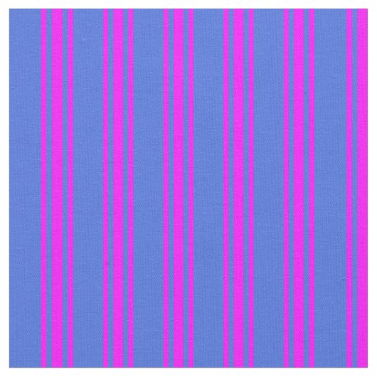 Royal Blue & Fuchsia Farbige Streifen Stoff (Nahaufnahme)
