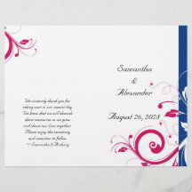 Royal Blue/Fuchsia Swirl Foldable Program