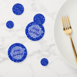 Royal Blue Funkelnd Imitats Glitzer Happy Birthday Konfetti