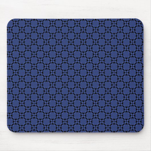 Royal Blue Funky Circles Mousepad (Vorne)