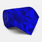 Royal Blue Geometric Krawatte (Gerollt)