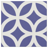Royal Blue Geometric Muster Stoff (Nahaufnahme)