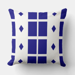 Royal Blue Geometric Throw Pillow Kissen