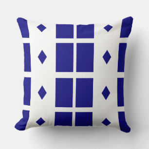 Royal Blue Geometric Throw Pillow Kissen