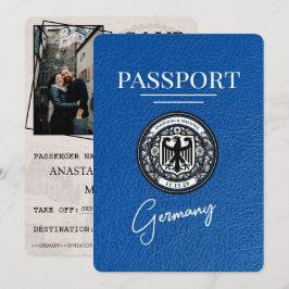 Royal Blue Germany Passport Save the Date