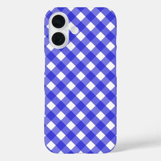 Royal Blue Gingham Case-Mate iPhone Hülle (Rückseite)