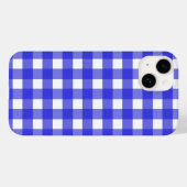 Royal Blue Gingham Case-Mate iPhone Hülle (Rückseite (Horizontal))