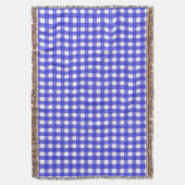 Royal Blue Gingham Decke (Vorderseite Vertikal)
