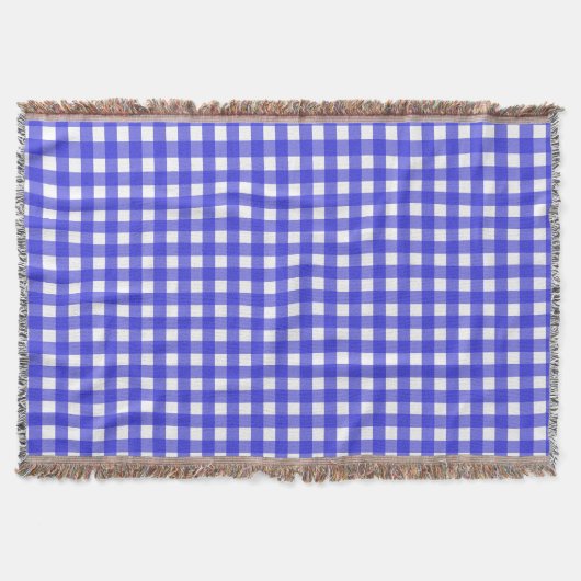 Royal Blue Gingham Decke (Vorderseite)