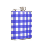 Royal Blue Gingham Flachmann (Rechts)