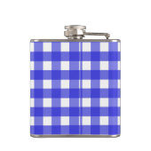 Royal Blue Gingham Flachmann (Rückseite)