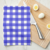 Royal Blue Gingham Geschirrtuch (Viertel Falte)