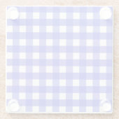 Royal Blue Gingham Glasuntersetzer (Rückseite)