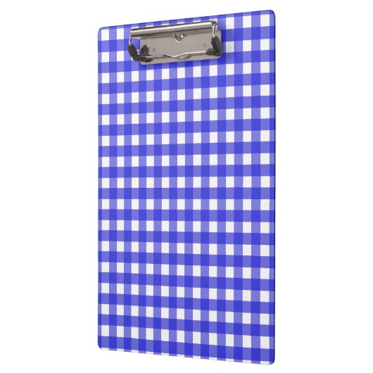 Royal Blue Gingham Klemmbrett (Links)