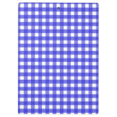 Royal Blue Gingham Klemmbrett (Rückseite)