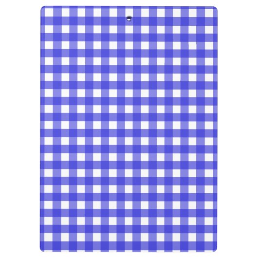 Royal Blue Gingham Klemmbrett (Rückseite)