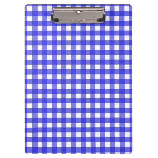 Royal Blue Gingham Klemmbrett (Vorderseite)