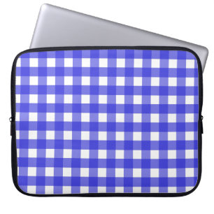 Royal Blue Gingham Laptopschutzhülle
