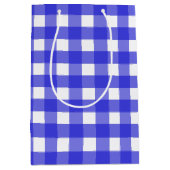 Royal Blue Gingham Mittlere Geschenktüte (Vorderseite)