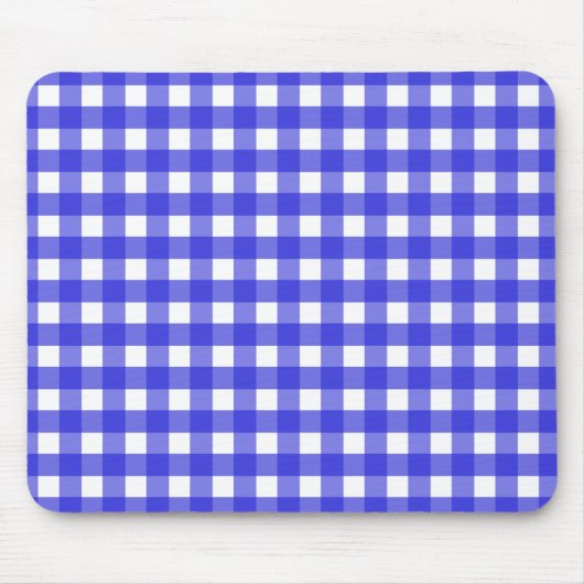 Royal Blue Gingham Mousepad (Vorne)