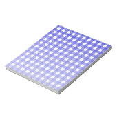 Royal Blue Gingham Notizblock (Rotiert)