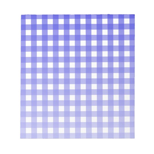 Royal Blue Gingham Notizblock (Vorderseite)