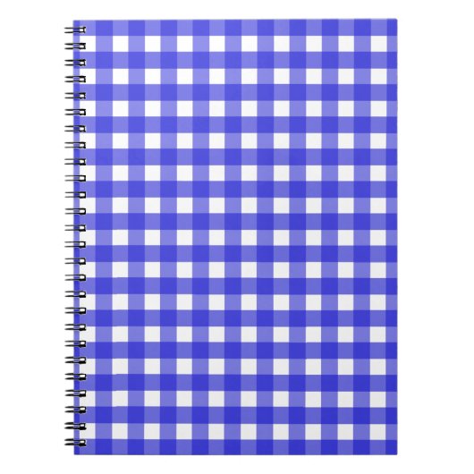 Royal Blue Gingham Notizblock (Vorderseite)