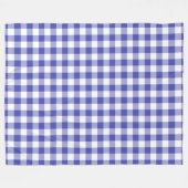 Royal Blue Gingham Pattern Fleecedecke (Vorderseite (Horizontal))