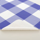 Royal Blue Gingham Pattern Sherpadecke (3/4)