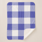 Royal Blue Gingham Pattern Sherpadecke (Vorderseite)