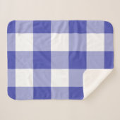 Royal Blue Gingham Pattern Sherpadecke (Vorderseite (Horizontal))