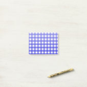 Royal Blue Gingham Post-it Klebezettel (Auf Schreibtisch)