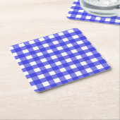 Royal Blue Gingham Rechteckiger Pappuntersetzer (angewinkelt)