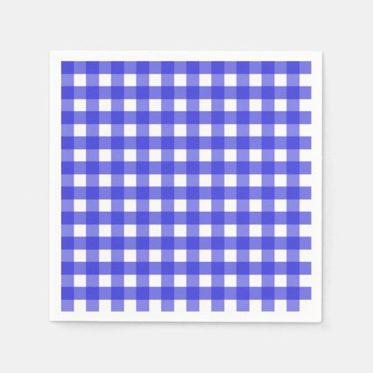 Royal Blue Gingham Serviette (Vorderseite)